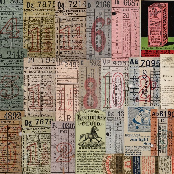 50PCS Retro Vintage Stub Stickers Tickets Stickers for Laptop Pad Phone ...