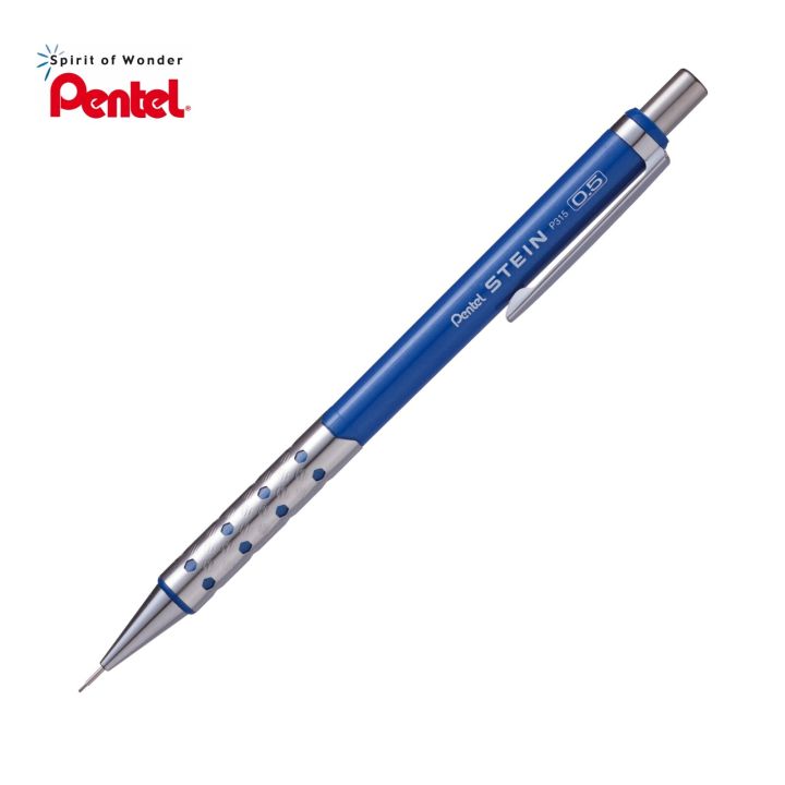 Pentel Stein p315 mechanical pencil 0.5mm metal handle-Blue