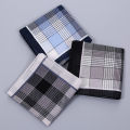3 Packs of Men's Pure Cotton Handkerchiefs, Soft and Comfortable Cotton Handkerchiefs, Classic Plaid Handkerchiefs, Boys' Gentlemen's Groom's Souvenirs, Wedding Supplies, Outdoor Sports.