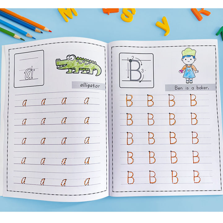 Letters A-Z Alphabet Early Education Tracing Workbook Writing Exercise ...