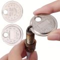 1PC 0.6-2.4mm Range Coin-Type Spark Plug Gage Gap Tool Feeler Spark Plug Gap Measurement Tool. 