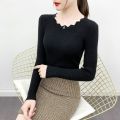 2024 Fashion Long Sleeve Elegant O-neck Women Sweater Autumn Solid Slim Knitted Tops Winter Casual Pullover Jumper.