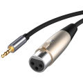 XLR 3 Pin Male to Female 3.5mm Jack to XLR Audio Cable For Microphone Speakers Sound Consoles Amplifier XLR Cable Connector 1.5m. 
