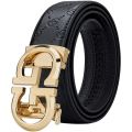 1pc Self-buckle men's belt true automatic new belt fashion young man trouser belt soft leather high-end. 