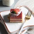 1Pc Ceramic Bread Shaped Breakfast Plate Toast Dishes Salad Fruit Snack Tray Household Tableware Dinner. 