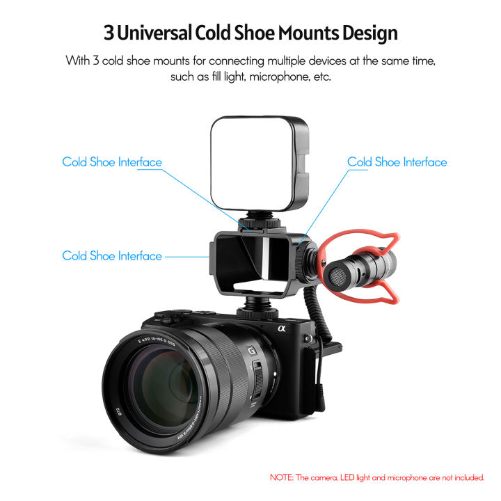 Andoer%20Camera%20Selfie%20Vlog%20Flip%20Up%20Mirror%20Screen%203%20Cold%20Shoe%20for%20%20A6000/A6300/A6500/A72/A73%20%20Z6/Z7%20Mirroless%20Cameras%20-%20Image%204