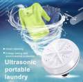 Mini portable USB operate washing machine turbine | ultrasonic portable laundry | mini washer. 
