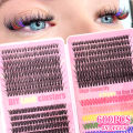 [Personal Eyelash] 240/390/600 Cluster Color Mixed Eyelash Extension Kit Makeup Beginner False Eyelash. 