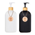 Strip Soap Dispenser with Bamboo Pump Refillable Shampoo Conditioner Hands and Dishes Soap Dispenser Bottle for Kitchen Bathroom. 