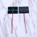 1/2 Pcs Solar Panel 100MA 1W 3V Solar Cell with Cable Mini Small Solar Panel Module for Lamp Fan Pump for 2-3V Battery Charging. 