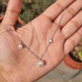 Gold and Silver Star Sterling Silver Pearl Necklace for Women. 
