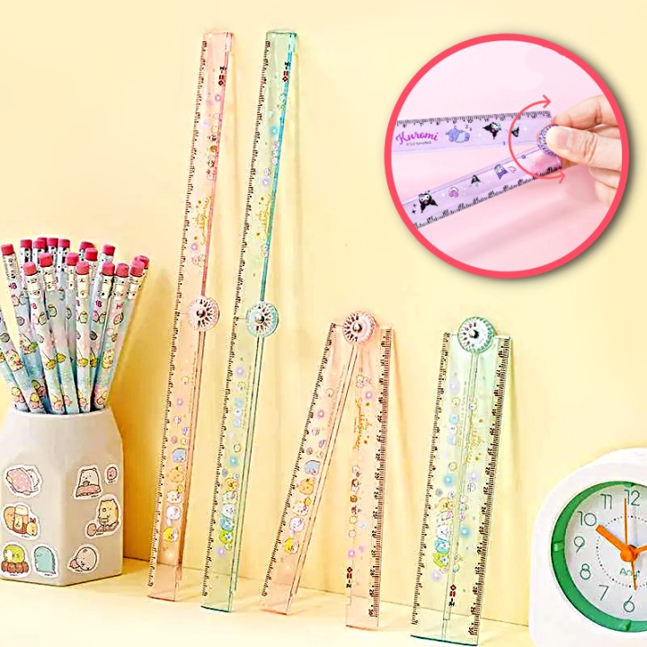 Folding ruler cartoon pattern ruler cute plastic hard ruler 30 m ...