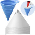 10-300Pcs Car Paint Spray Mesh Paper Filter Purifying Straining Funnel Disposable Paint Filter Conical Micron Paper Funnels Tool. 