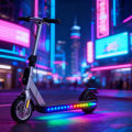 Waterproof Scooter LED Strip Skateboard Bike Flexible Diode Tape Electric Scooter Safety Night Riding Light Lamp  . 