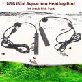 【SSummer10】USB Mini Aquarium Heating Rod For Small Fish Tank Temperature Regulator Thermostat Heater 5/10W【SS】. 