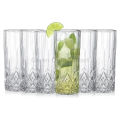 High quality Water Glass 06 pieces of set 20 / 9 cm standard size Juice glass Dining table glass multi design and brand use for your Home Kitchen Restaurant and office.