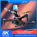 Drone Brushless Motor with Ultra Wide Camera Drone with Water Bombs - Professional Aerial Photography Aircraft 4K Three Camera Obstacle Avoidance Foldable Drone DB. 