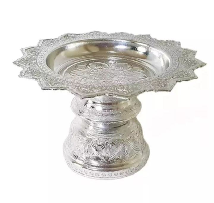 30 CM Silver Coated Tika Thali