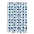 Blue Green Square Home Decoration Bathroom Shower Curtain Waterproof Shower Curtain PEVA Modern Printing Shower Curtain. 