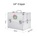 Fours medical box organizer pill box first aid kit aluminum first aid box 30*24*21 cm. 