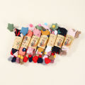 Winter Children's Triangle Scarf Double Layer Bear Scarf Baby Soft Cotton Lining Scarf Kids Autumn Collar for Boys Neckerchief. 