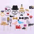 Creative Wedding Party Handheld Photo Props Bride and Groom Team Shooting Decorations Funny Birthday Party DIY Shooting. 