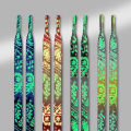 New Luminous Shoelaces for Sneakers Flat Splash-ink Shoe Laces Fluorescent Glowing Running Boot Shoelace Cool Shoestrings 1Pair.