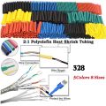 127/328pcs Heat Shrink Tube with 300W Hot Air  2:1 Shrinkable Wire Shrinking Wrap Tubing Cable Connect Cover Protection DIY. 