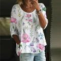 Plus Size Temperament Loose Woman Shirt Fashion Casual Blouse Elegant Long Sleeve Woman Shirt Holiday Weekend Top.