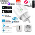 Tuya ZigBee 3.0 EU Smart WiFi Plug Socket 16A/20A Power Monitor Timer Function Remote APP Voice Control  Home Alexa Yandex. 
