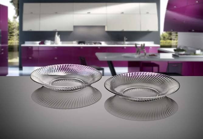 Set%20of%206%20Diamond%20(Soup%20(Curry%20)Plates,%20Rice%20Plates,%20Desert%20(Quarter%20)%20%20)Transparent%20Glass%20-%20Image%203