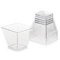 1-100Pcs Disposable Plastic Mousse Cup Ladder Shaped Cup Pudding Cup Dessert Cake Cup Appetizer Jelly Yogurt Mousse Baking Cup.