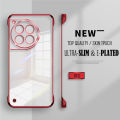 Plated Transparent Slim Frameless Phone Case For Oneplus 13 13R 12 12R 11 11R 10T 10R 10 Pro Lens Protection Plating Back Cover.