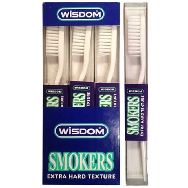 Wisdom Smokers Extra Hard Nylon Toothbrush Pack of 3