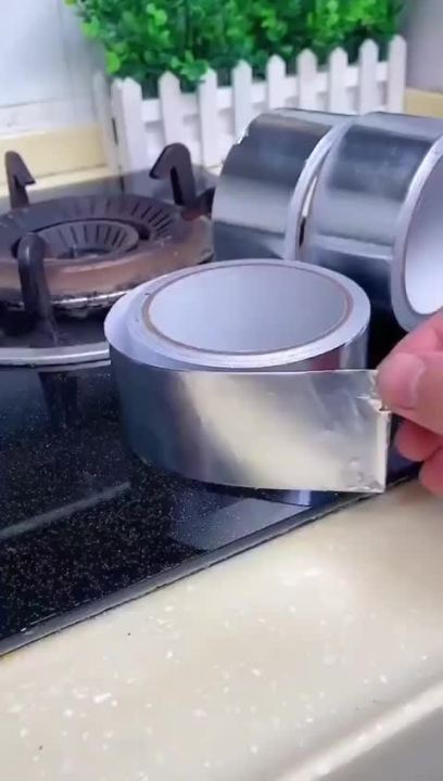 Aluminum Foil Tape (7 Yards) – Specially Designed for Stove Heat Insulation OR Butyl Waterproof Tape (1.5 Meter) – Strong Adhesion, UV & Water Resistant Use for Kitchen, Bathroom, Wall & Roof Leak Repairs – Select Your Option