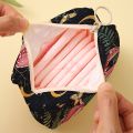 1 pc Mushroom pattern printed sanitary napkin storage bag, women's lightweight tissue bag, sanitary tissue bag. 