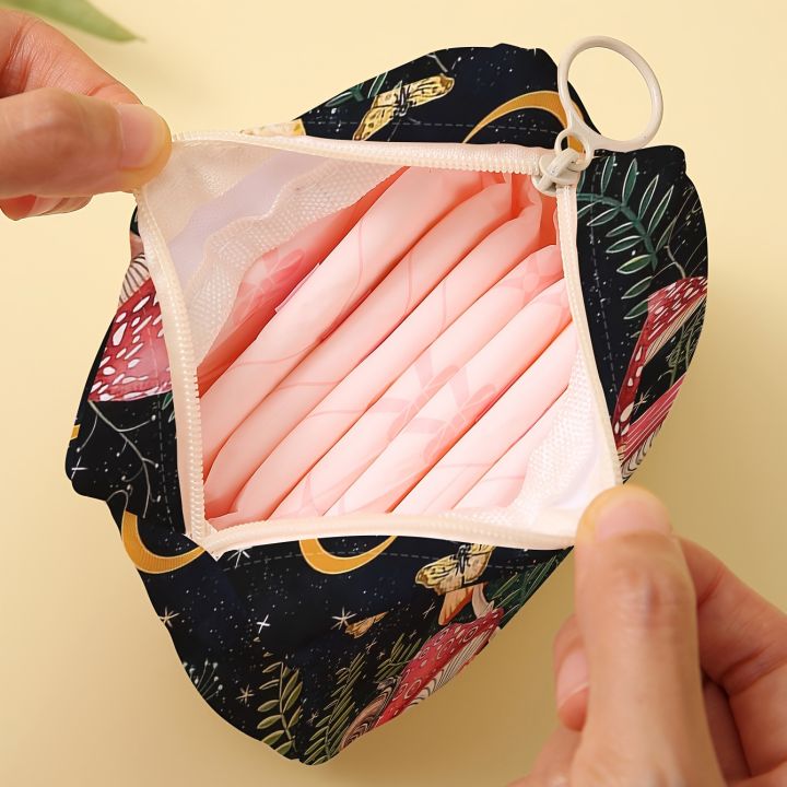 1%20pc%20Mushroom%20pattern%20printed%20sanitary%20napkin%20storage%20bag,%20women's%20lightweight%20tissue%20bag,%20sanitary%20tissue%20bag%20-%20Image%205