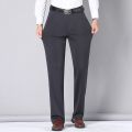 PlusSizeMen'sStraightCutCEOFormalPantsLooseElasticBusinessTrousersCasualPantSeluar SlackLelakiOfficeWear. 