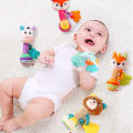 Baby Rattles Soft Stuffed Animal Rattle Hand Grip Baby Toys Shaker Crinkle Squeaky Sensory Travel Accessories for Toddler Gifts. 