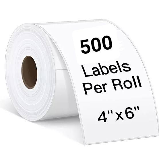 Barcode Label Sticker Roll  250 Stickers  4×6 inch