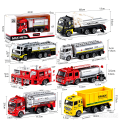 1 Piece Kid Toy Alloy Fire Truck 1:32 Simulation Firefighting Diecast Rescue Vehicle Fire Ladder Engineering Car Model.
