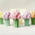 DIY Tulip Bouquet Silicone Candle Molds 3D Tulip Floral Designs Handmade Soap Plaster Resin Crafts Casting Mold DIY Home Decor.