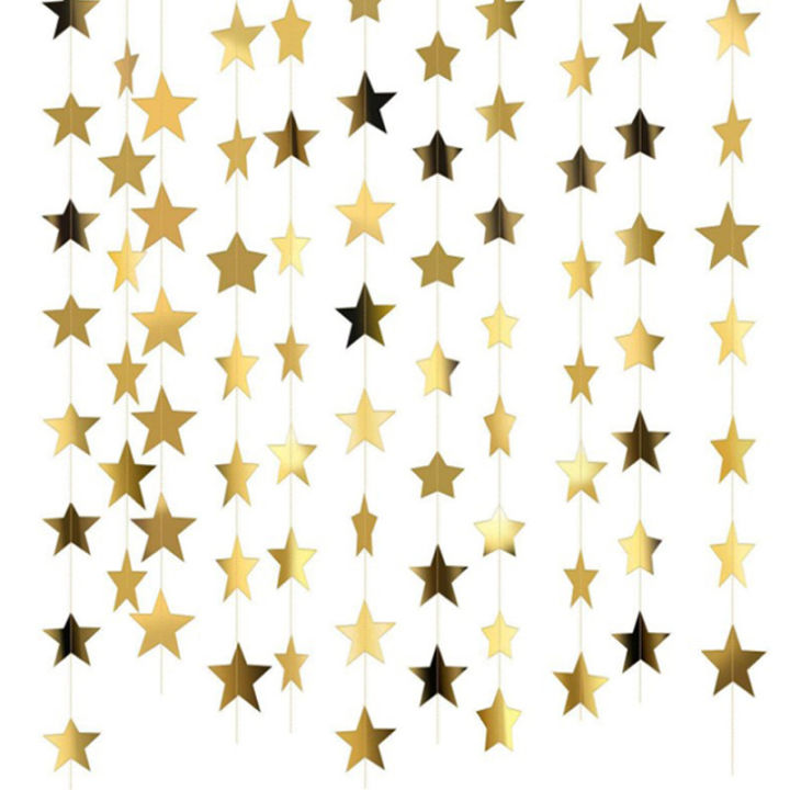 New%201%20Set%20Paper%20Star%20Garlands%204M%20Birthday%20String%20Chain%20Ornaments%20Curtain%20Wedding%20Party%20Room%20Decor%20Supplies%20-%20Image%205