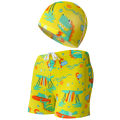 F5 cute cartoon children's swimming trunks + hat. 