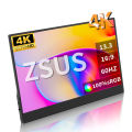 ZSUS 3840*2160 13-inch 4K Portable Monitor 60HZ For Laptop XBox PS4 / 5 Switch TV Box Cell Phone PC Extension Mobile.