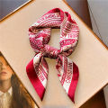 Print 70cm Silk Satin Headkerchief Women Luxury Design Neck Tie Scarf Female Hair Hand Wrist Foulard Shawl Hijab Bandana.