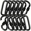 4Pcs Aluminum Alloy D-Ring Carabiner Hammock Hook Hook Organizer Shopping Bag Clip Hook for Outdoor Hiking Travel Backpack. 