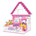 COGO Kids Pink Girls 1422 PCS Multifunctional 6 in 1 Joyful Villa house Lego bricks building blocks Kids Toys. 