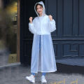 Adult Long Raincoats EVA Impermeable Waterproof Rain Coat Men Women Travel Hooded Beam Port Rain Poncho For Fishing Camping.