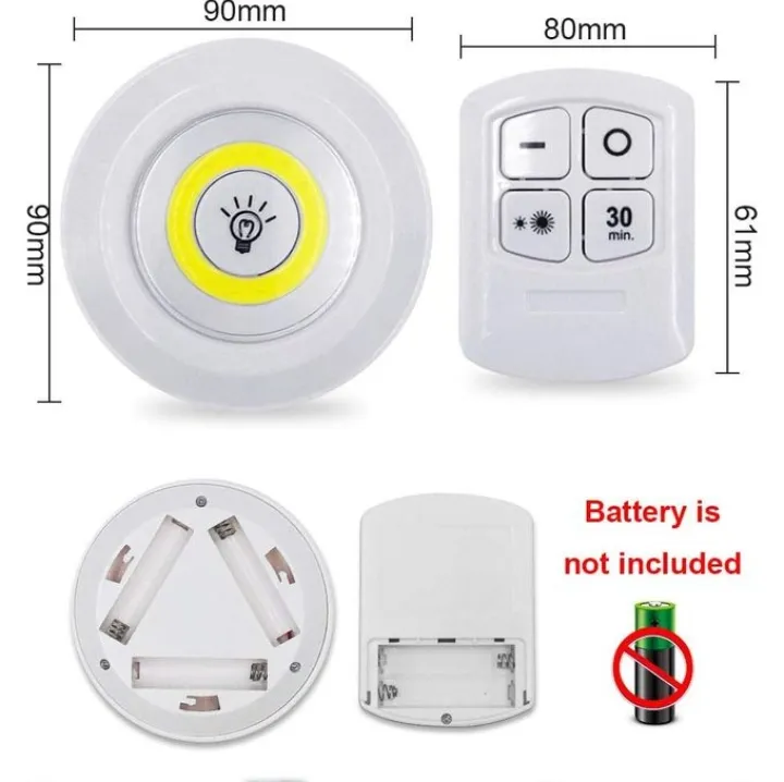 3%20Piece%20Remote%20Control%20Tap%20LED%20Puck%20white%20Lights%20%7C%20Wireless%20Battery%20Operated%20Cabinet%20Lights%20with%20Dimmer%20&%20Timer%20%7C%20Easy%20Install%20Under%20Shelf,%20Kitchen%20&%20Closet%20Lighting%20-%20Image%208